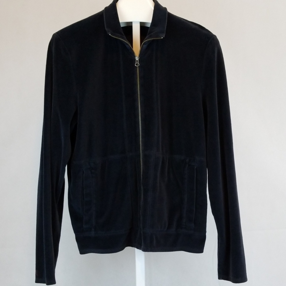 Earl Jean Velour Sweater black/charcoal Size L